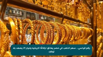 رقم قياسي.. سعر الذهب في مصر يعانق أرقامًا تاريخية وعيار 21 يصعد بلا توقف